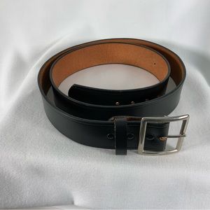 Wackenhut Work Belt Black Leather Wide Men's Size 46 NWOT